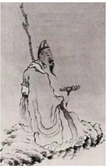 Şekil  1.1.4.3.  1600’lü  yılların  başında  Çin’de  saraylarda  imparatorların  şifalı  olduğuna  inandığı  Reishi  (Ganoderma lucidum) mantarı tutan adam resmi 