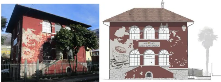 Figure  12.  Roadman’s  house  in  Abbadia  Lariana:  'before  and  after  reuse intervention'