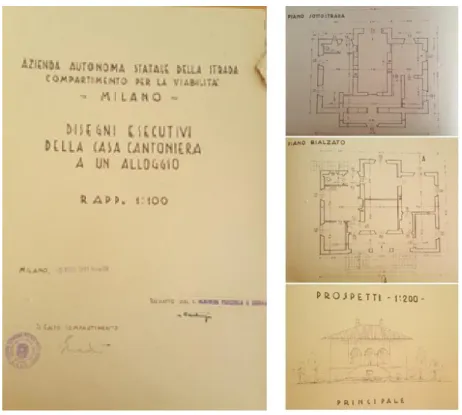 Figure  5.  Drawings  found  in  ANAS  archive, Rome. 