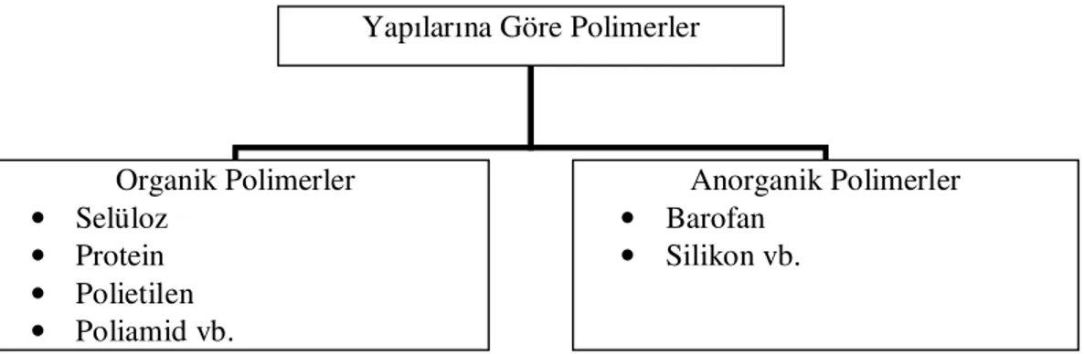 Şekil 1.2. Yapılarına göre polimerler 
