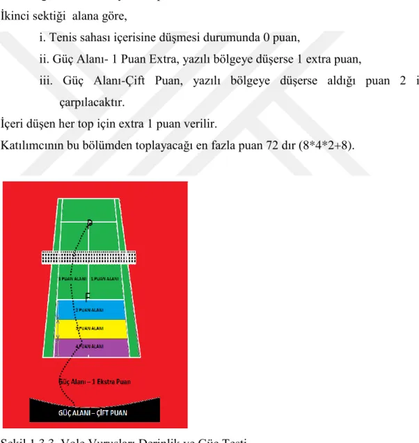 Şekil 1.3.3. Vole Vuruşları Derinlik ve Güç Testi. 