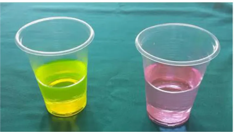 Şekil 3.1.Sodyum fluoresceinin % 50’lik ethanol solüsyonu 