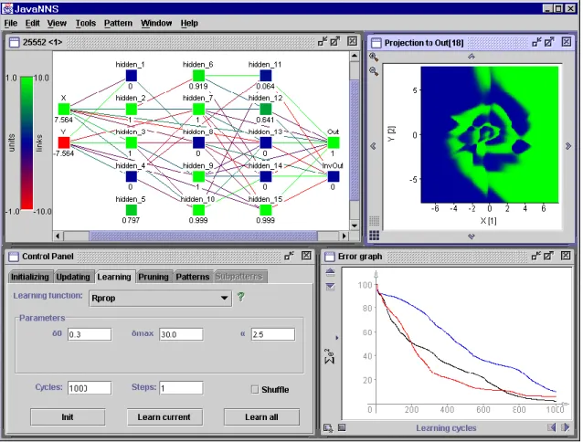 Şekil 3.2. JavaNNS (Zell) 
