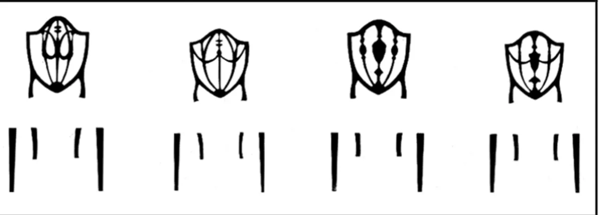 Şekil 3.9.  Hempplewhite’ın sandalye arkalıkları (Knight, 1980) 
