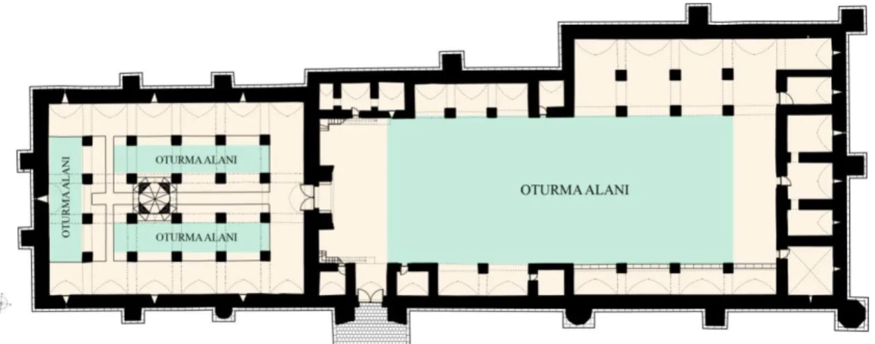Şekil 3.3.Zazadin Han oturma alanları 