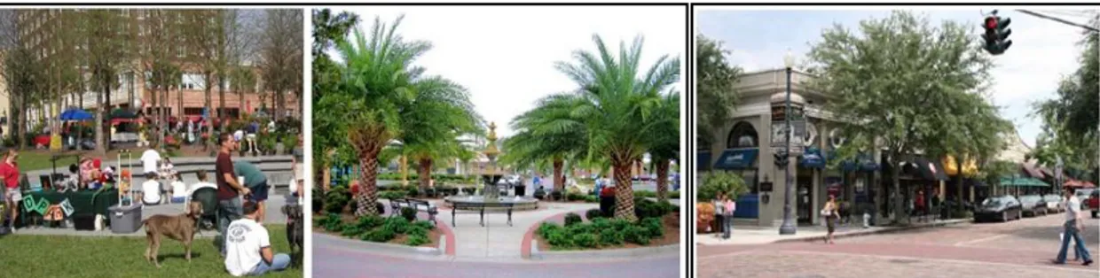 ġekil 2.5. Florida Orlando, kamusal açık alanları - Florida Winter Springs meydanlar (yaya  öncelikli ulaĢım) (asla.org,, eriĢim:2010) 