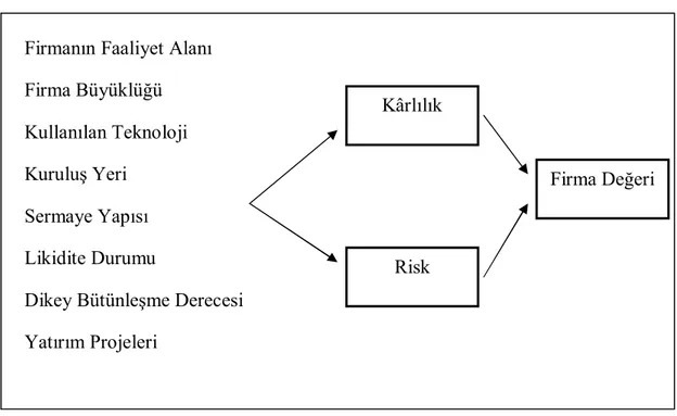 Şekil 2.1. Firmaların Değerini Etkileyen Değişkenler