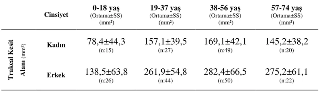 Şekil 3.6. Arbor bronchialis’in subcarinal açı ölçümleri.   Sağ subcarinal (SA1) açı, sol subcarinal açı (SA2), sağ  