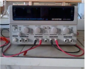 ġekil 3.3. Çalışmada kullanılan DC güç ünitesi (GW INSTEK-GPS 4303). 