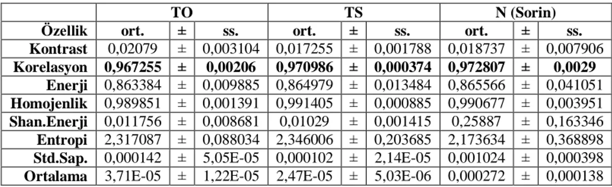 Çizelge  5.8’de  besinci  derece  Gaussian  dalgacık  fonksiyonun  1-30  skala  değerleri için hesaplanan skalogramın partS1’inden elde edilen özelliklerin ortalama ve  standart sapma değerleri, Şekil  5.13’de  bu özelliklere ait kutu çizimleri  verilmekte