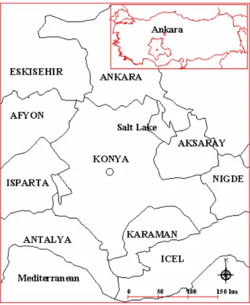 Şekil 3.11. Konya ilinin konumu 