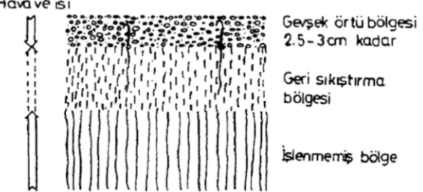 Şekil 1. Geri sıkıştırmalı tohum yatağının şeması (Brinkmann, 1977) 