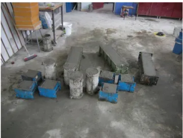 Şekil 3.4. Üretilen beton numuneler 