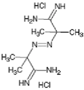 ġekil 1.3. 2,2-azobis (2-amidinopropan) dihidroklorid (AAPH)‟in moleküler yapısı 