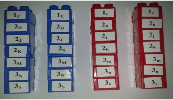 Şekil 3.4 Genetik problemlerin çözümü için geliştirilen model malzemeleri. 