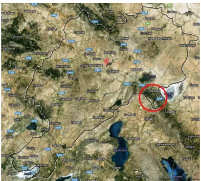 Şekil 3.1. Afyon ili uydu görüntüsü (Anonymous, 2012b) 