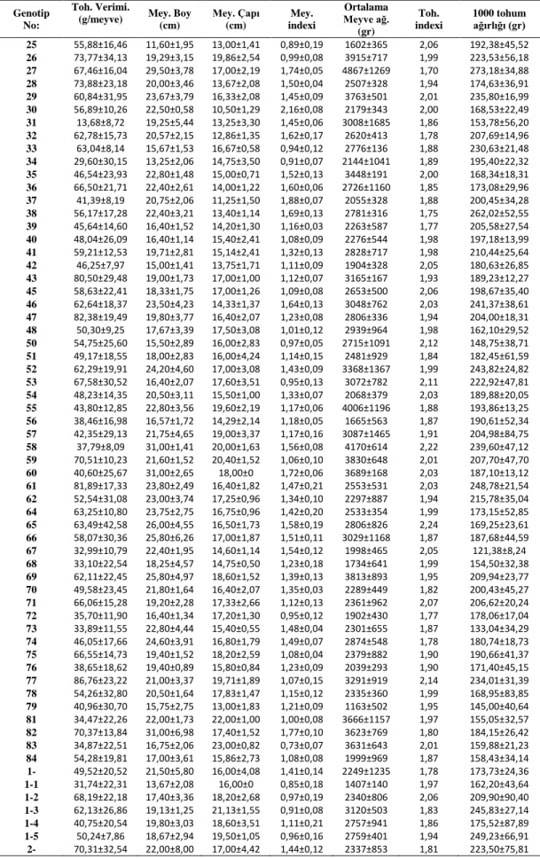 Çizelge 4.1.1.‟in devamı 