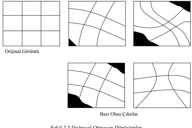 Şekil 2.3 Doğrusal Olmayan Dönüşümler 