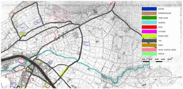 Şekil 3. 1: Bütün çalışma alanları 