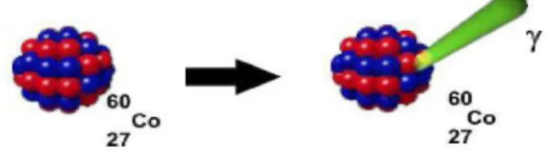 Şekil 2.5’te gama ışını yayınlanmasının şematik gösterimi verilmiştir. 
