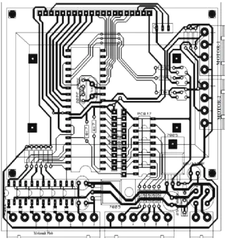 ġekil  6.17‟de  mekanik  sensörün  kontrolünde  kullanılan  PIC18F452‟nin  de  yer  aldığı kontrol kartının devre Ģemasıdır
