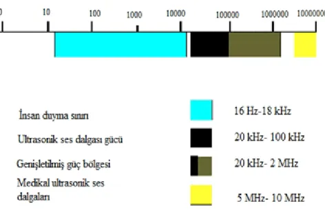 Şekil 2.1. Ses frekans aralıkları