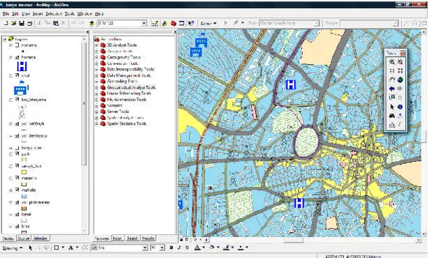 ġekil 5.1 ArcMap arayüzü 