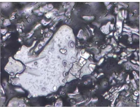 Şekil 4.2 Gd-YBCO’nun polarize optik mikroskobu ile çekilmiş fotoğrafı. 