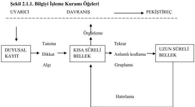 ġekil 2.1.1. Bilgiyi ĠĢleme Kuramı Öğeleri 