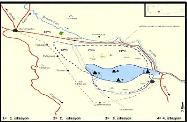 Şekil 3.1. Suğla Gölü haritası 