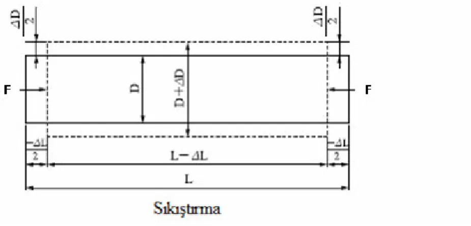 Şekil 2.2  Sıkıştırma gerilmesi 