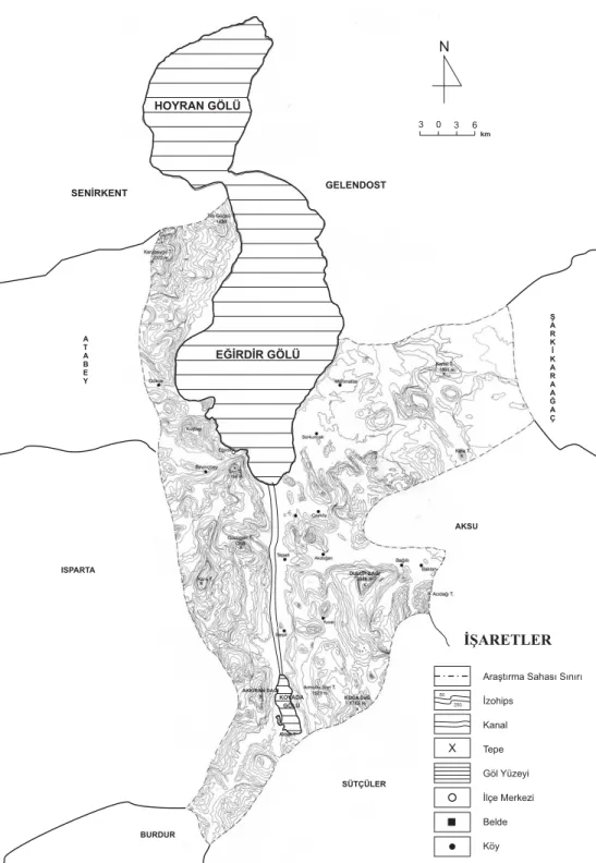 Şekil : 2.2. Araştırma Sahasının Topografya Haritası 18İŞARETLER