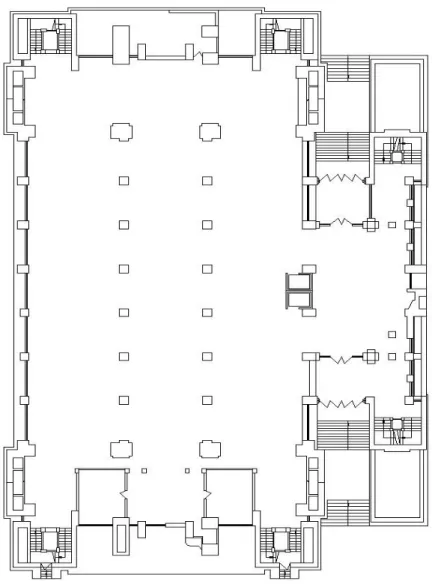 Şekil 2.10. Larkin Binası Plan Şeması (Weston, 2004) 