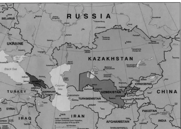 Grafik 3: Orta Asya Haritası 