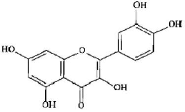 Şekil 1.8. Kuersetinin kimyasal yapısı (Han ve ark 2001). 