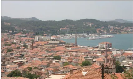 Figure  7.  A  recent  view  of  Ayvalık with Saatli Mosque on the 