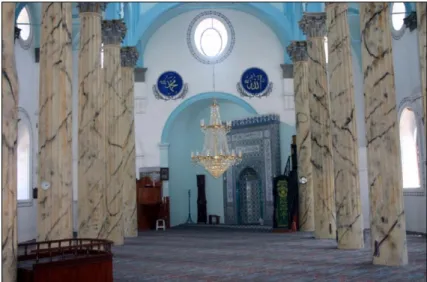 Figure 9. Placement of the mihrap  in Hayrettin Pasha Mosque on the  central apse (İnce Güney, 2007) 
