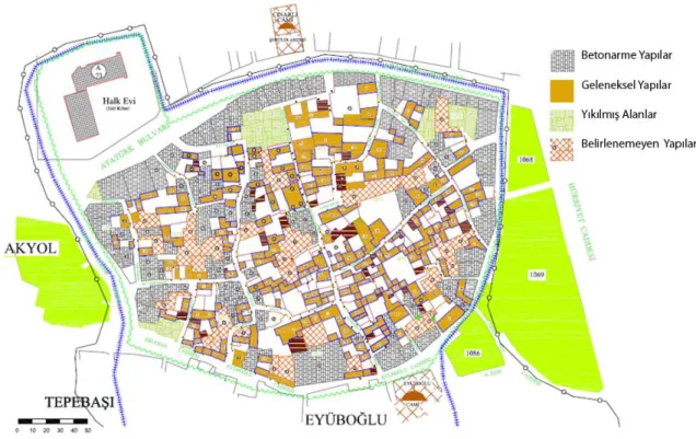 Şekil 3. 6 Bey Mahallesi vaziyet planı (Gül, 2005) 