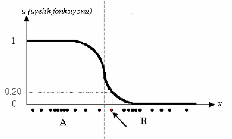 Şekil 2.6. Bulanık üyelik eğrisi 