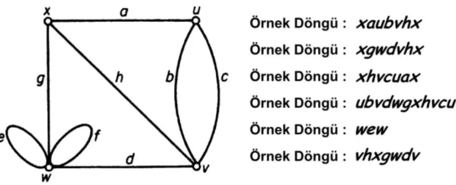 Şekil 3.5.  Döngü içeren bir graf (Bondy ve Murty, 1976)