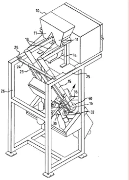 Şekil 2.10 Menzies tarafından geliştirilen ayırma makinesinin genel yapısı  (European Patent Application, Patent No: EP0530412A1) 