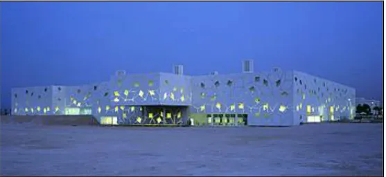 ġekil 4.10. Katar’daki Sosyal Bilimler ve Fen Bilimleri Binası’nın GRC cephe paneli   uygulaması (Anonymous 9, 2010) 