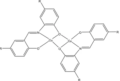 Şekil 1.3.8.  Schiff bazı bakır kompleksinin dimer hali 
