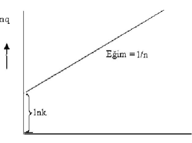 Şekil 1.15. . Freundlich izoterm eğrisi. 