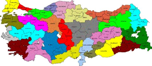 Tablo 2: Đstatistikî Bölge Birimlerinin Alanları (km²) 