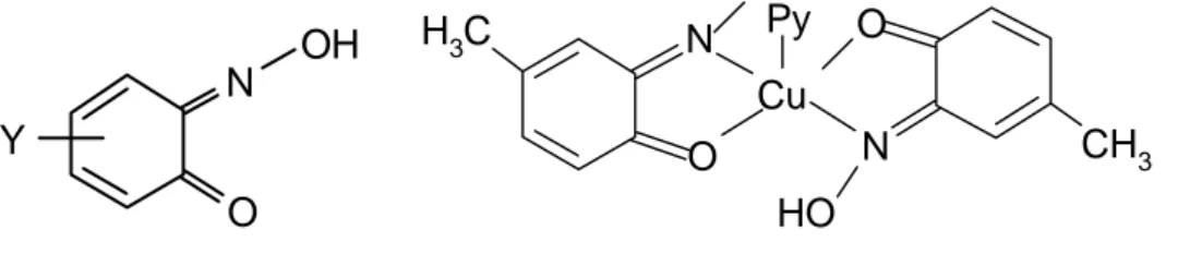 Şekil 1.11. Nitrozofenoller (Guinonmonooksimler) (Y=H, CH 3 ……) 