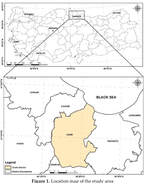 Figure 1. Location map of the study area 