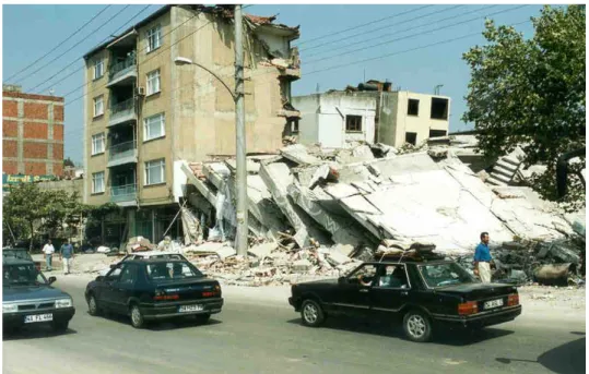 Figure 1. Failure due to lack of lateral stiffness (Derince, 17 August 1999 Marmara  earthquake) 