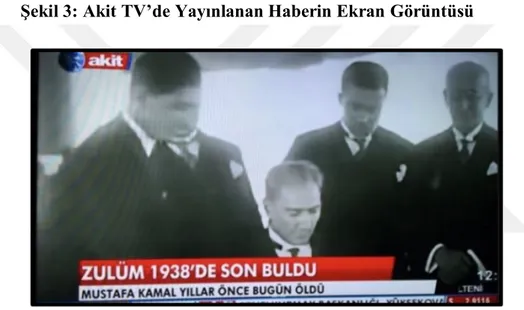 Şekil 3: Akit TV’de Yayınlanan Haberin Ekran Görüntüsü 