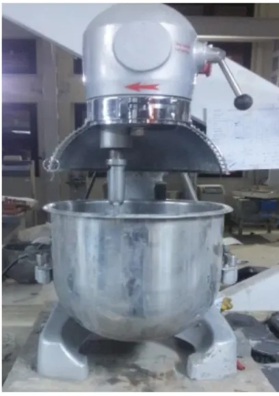 Şekil 5. Deneyde  kullanılan mikser  Figure 5. Mixer used in the experiment 